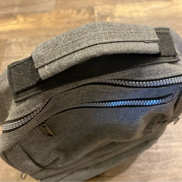 Unisex Grey Backpack - Picture 5 of 9